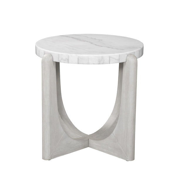 Bassett Driftwood/ White marble Gavin End Table