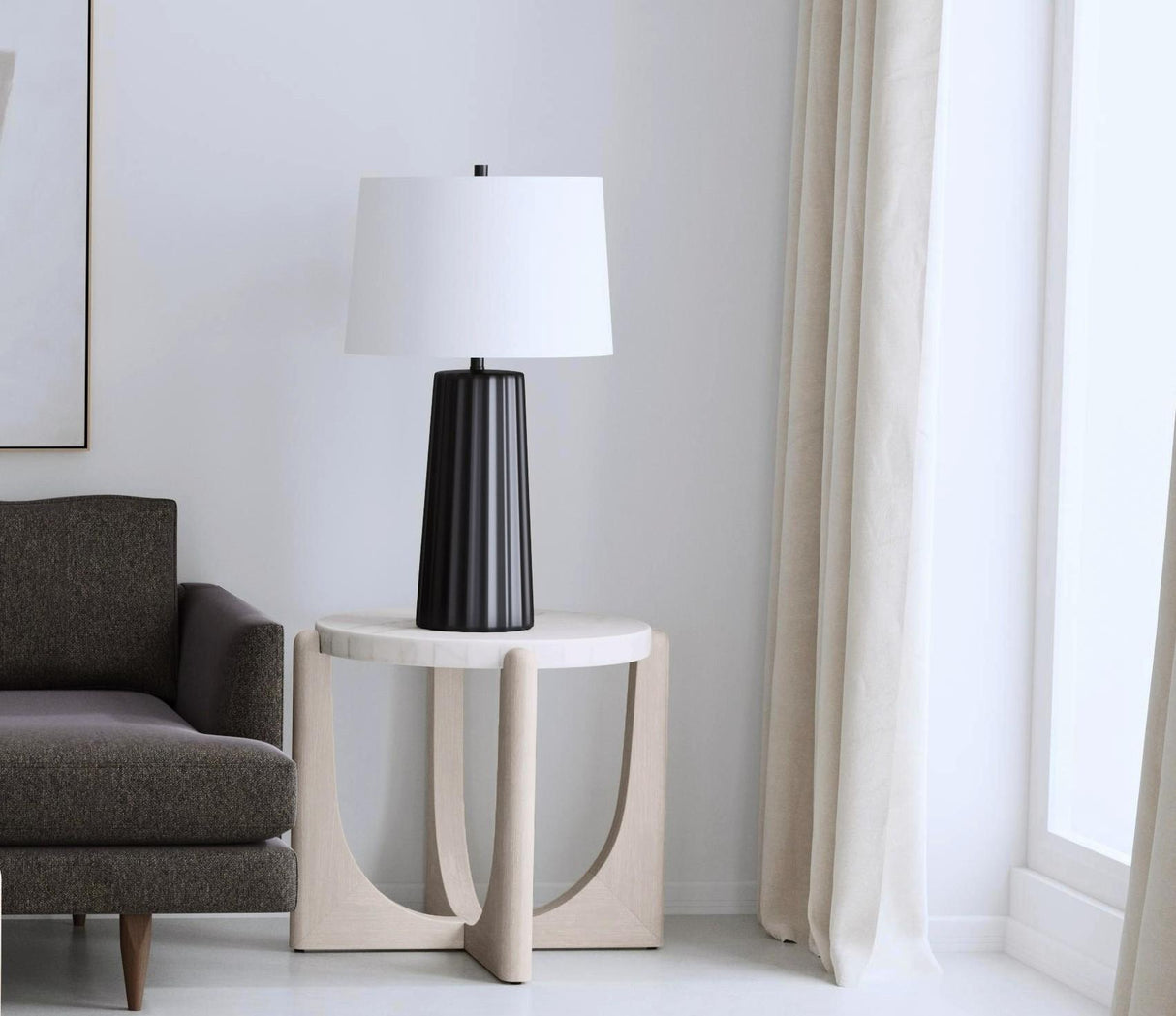 Bassett White Gavin End Table