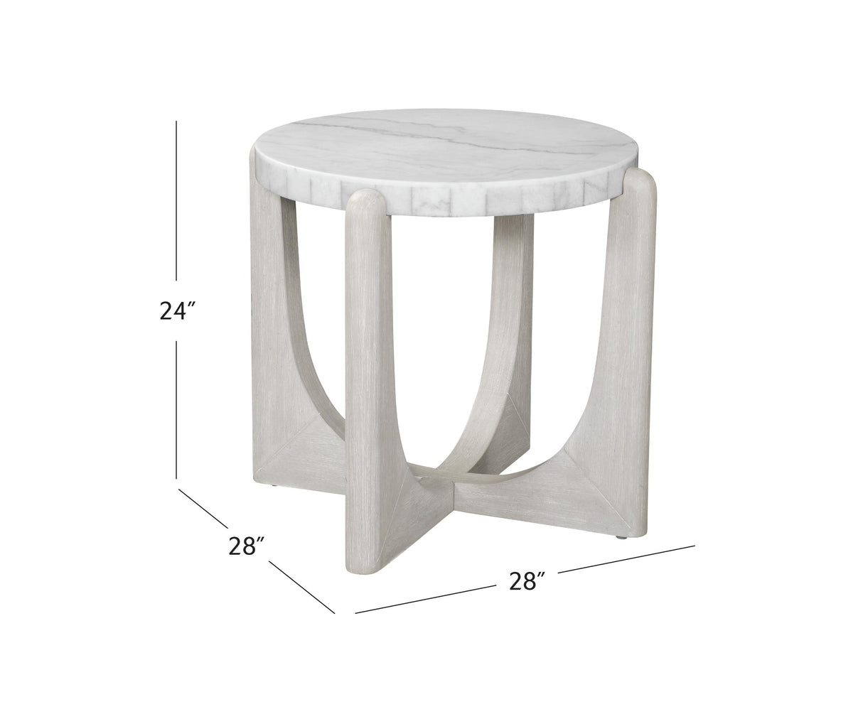 Bassett White Gavin End Table