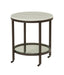 Bassett White Whitman Round End Table