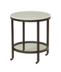 Bassett White Whitman Round End Table
