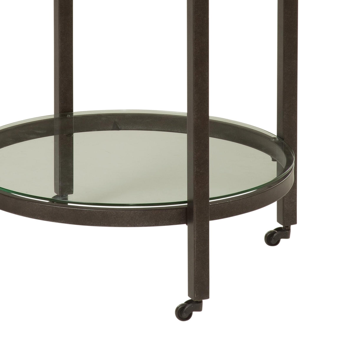 Bassett White Whitman Round End Table
