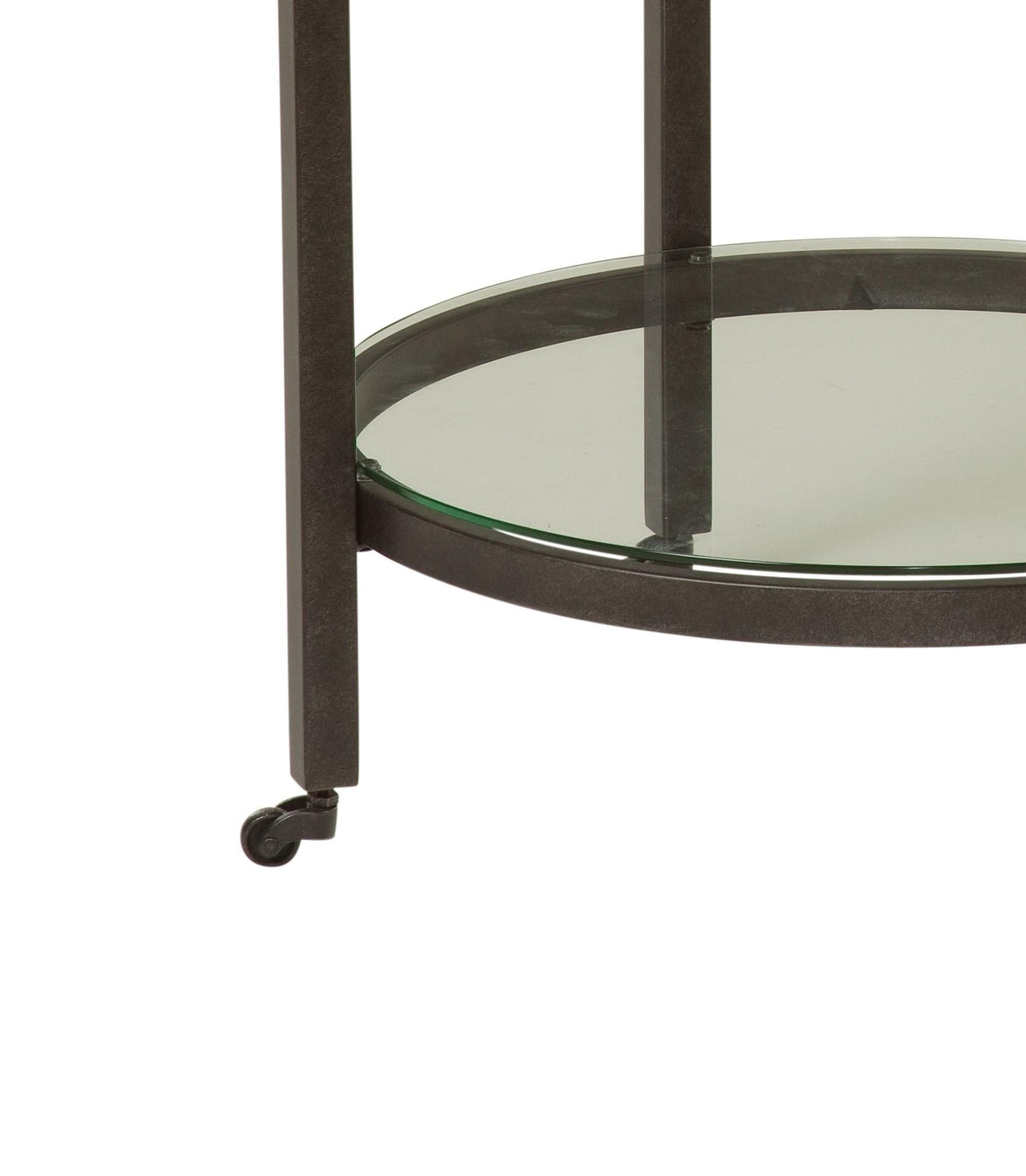 Bassett White Whitman Round End Table