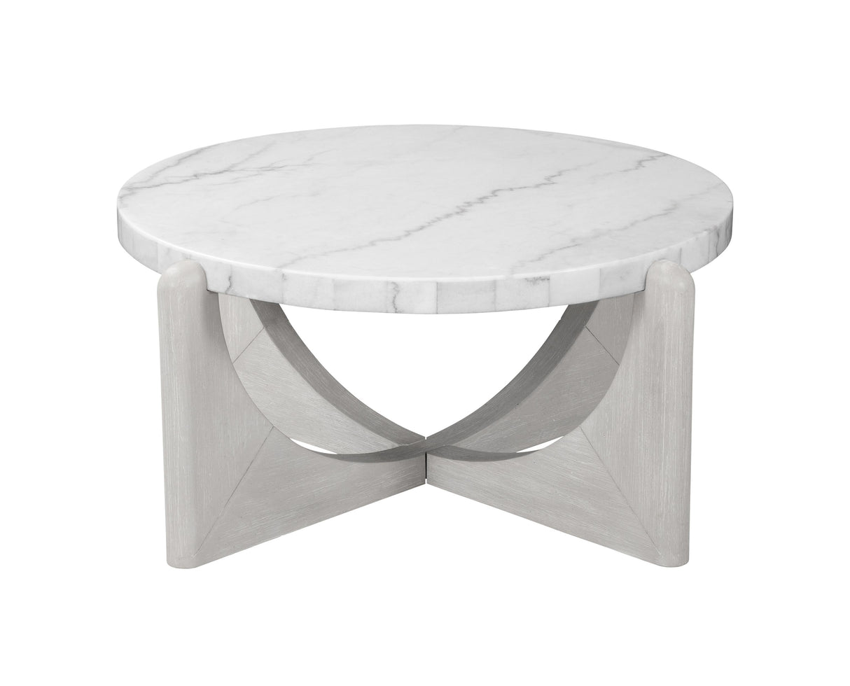Bassett Driftwood/ White marble Gavin Cocktail Table