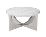 Bassett Driftwood/ White marble Gavin Cocktail Table