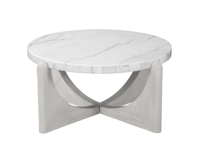 Bassett Driftwood/ White marble Gavin Cocktail Table
