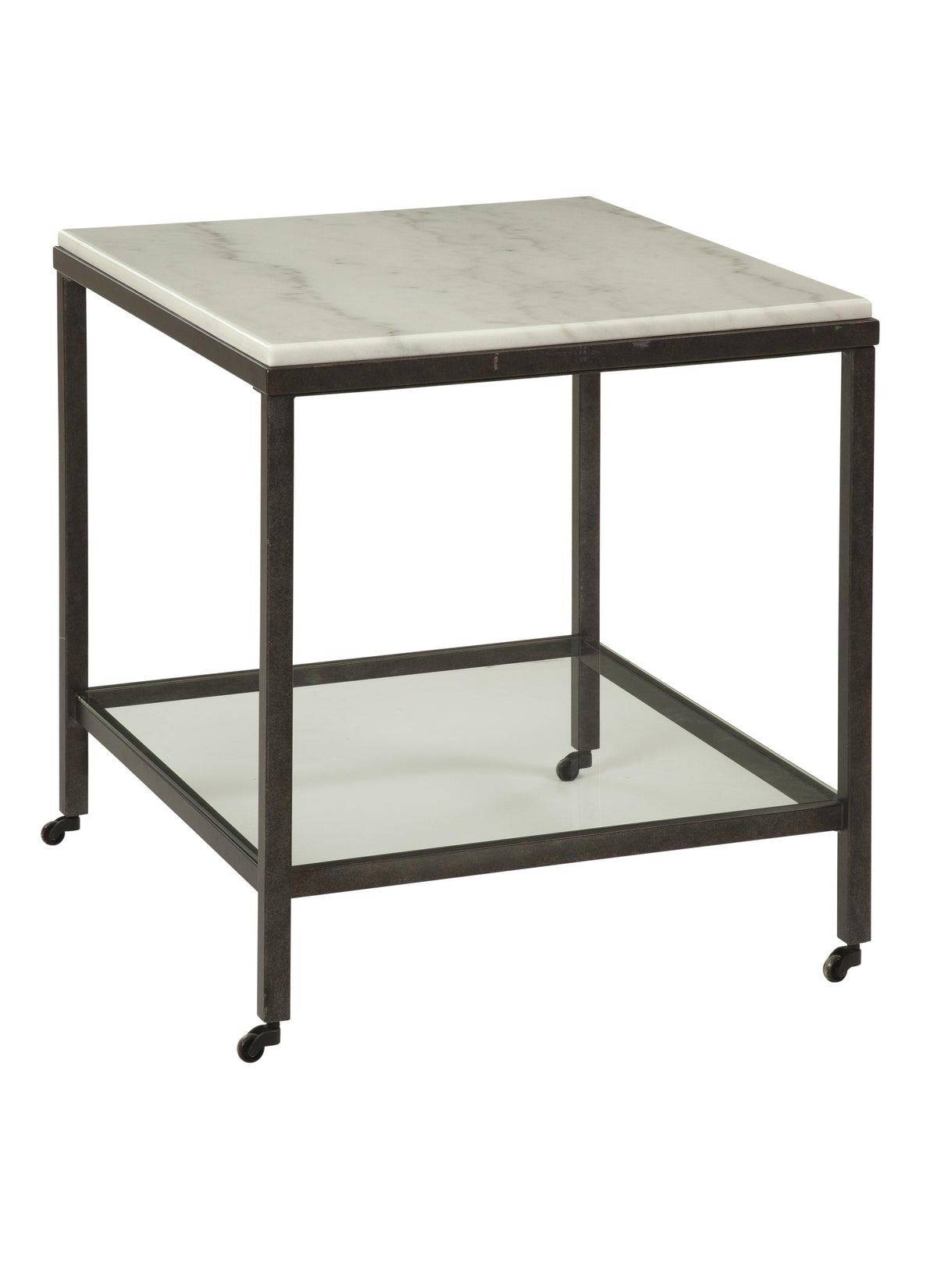 Bassett White Whitman Square End Table