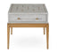 Bassett Gray Perrine Wood Rectangular End Table