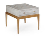 Bassett Gray Perrine Wood Rectangular End Table