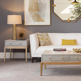 Bassett Gray Perrine Wood Rectangular End Table