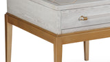 Bassett Gray Perrine Wood Rectangular End Table