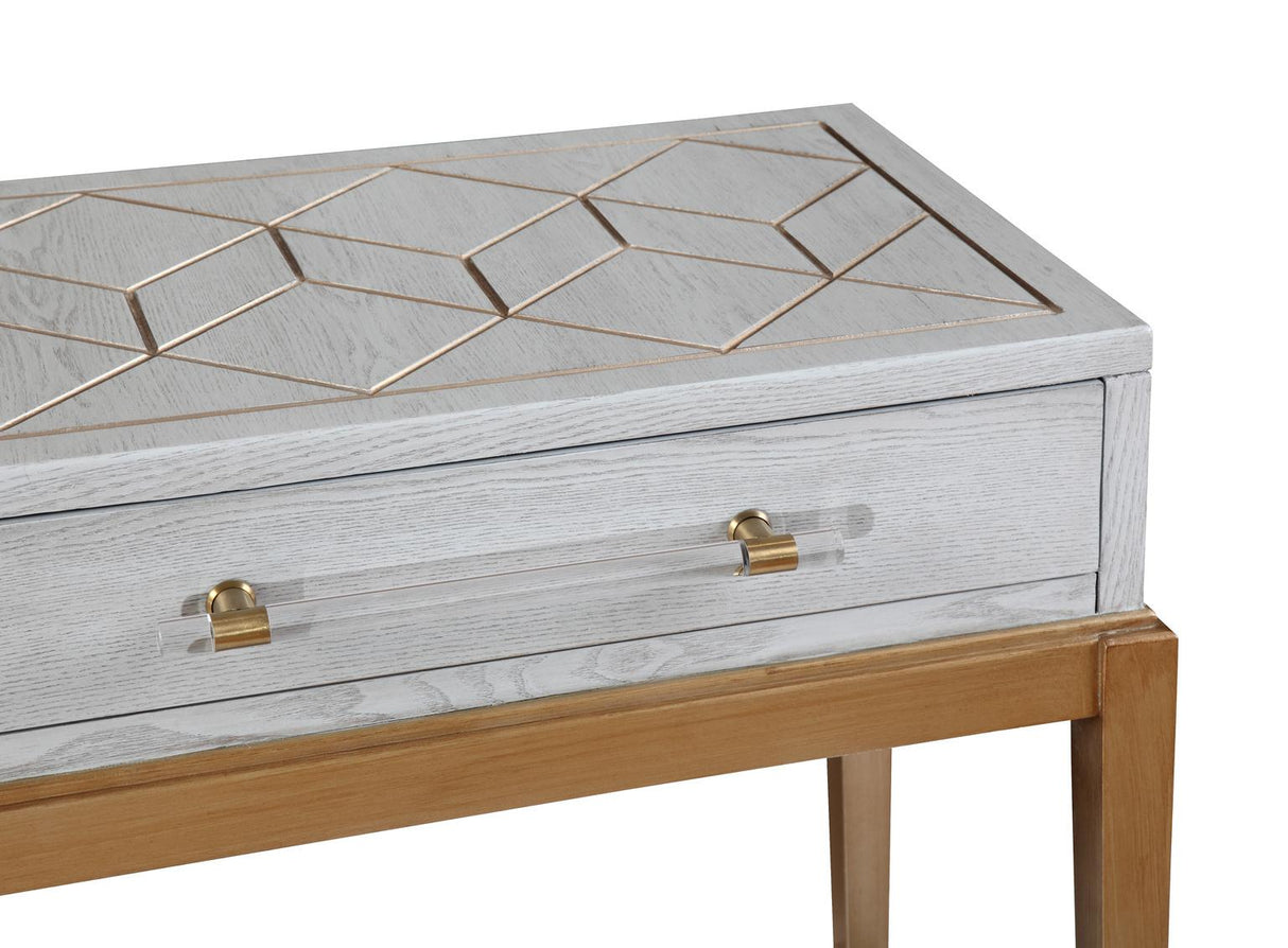 Bassett Gray Perrine Wood Console Table