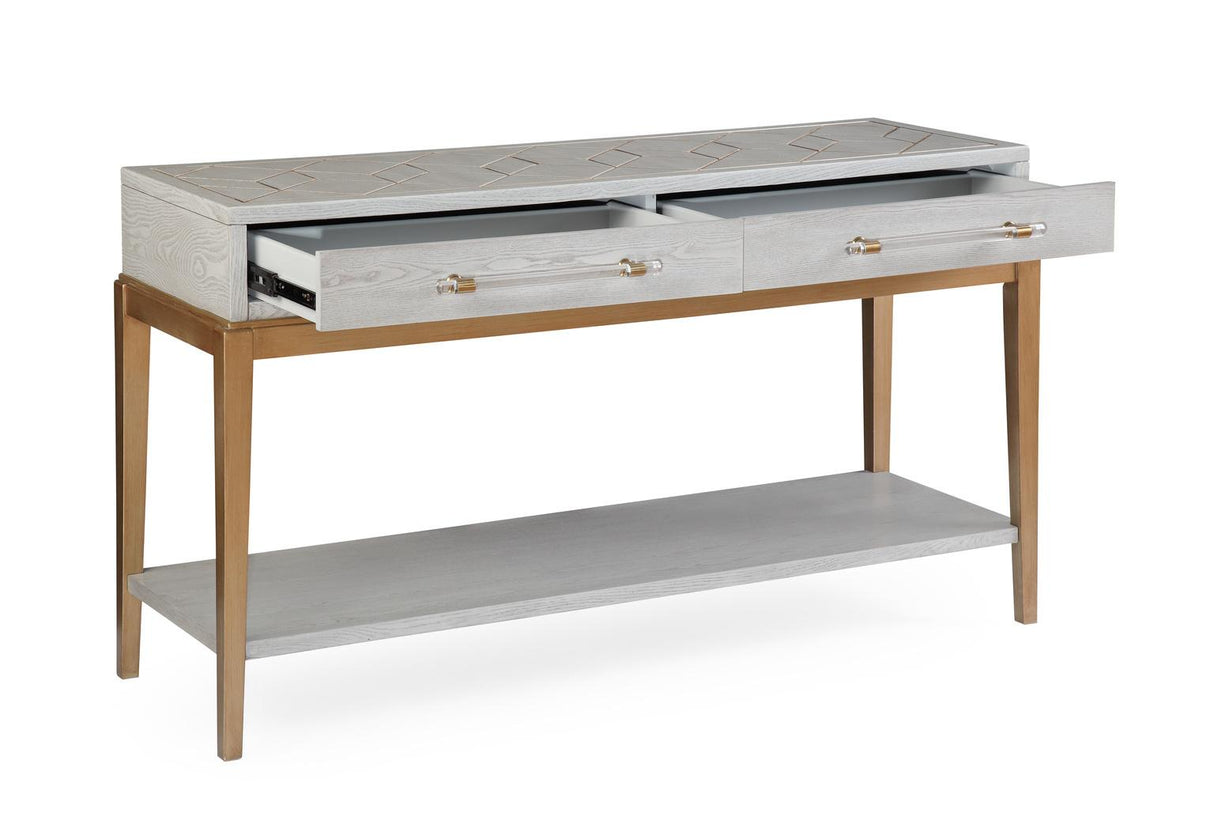Bassett Gray Perrine Wood Console Table