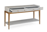 Bassett Gray Perrine Wood Console Table