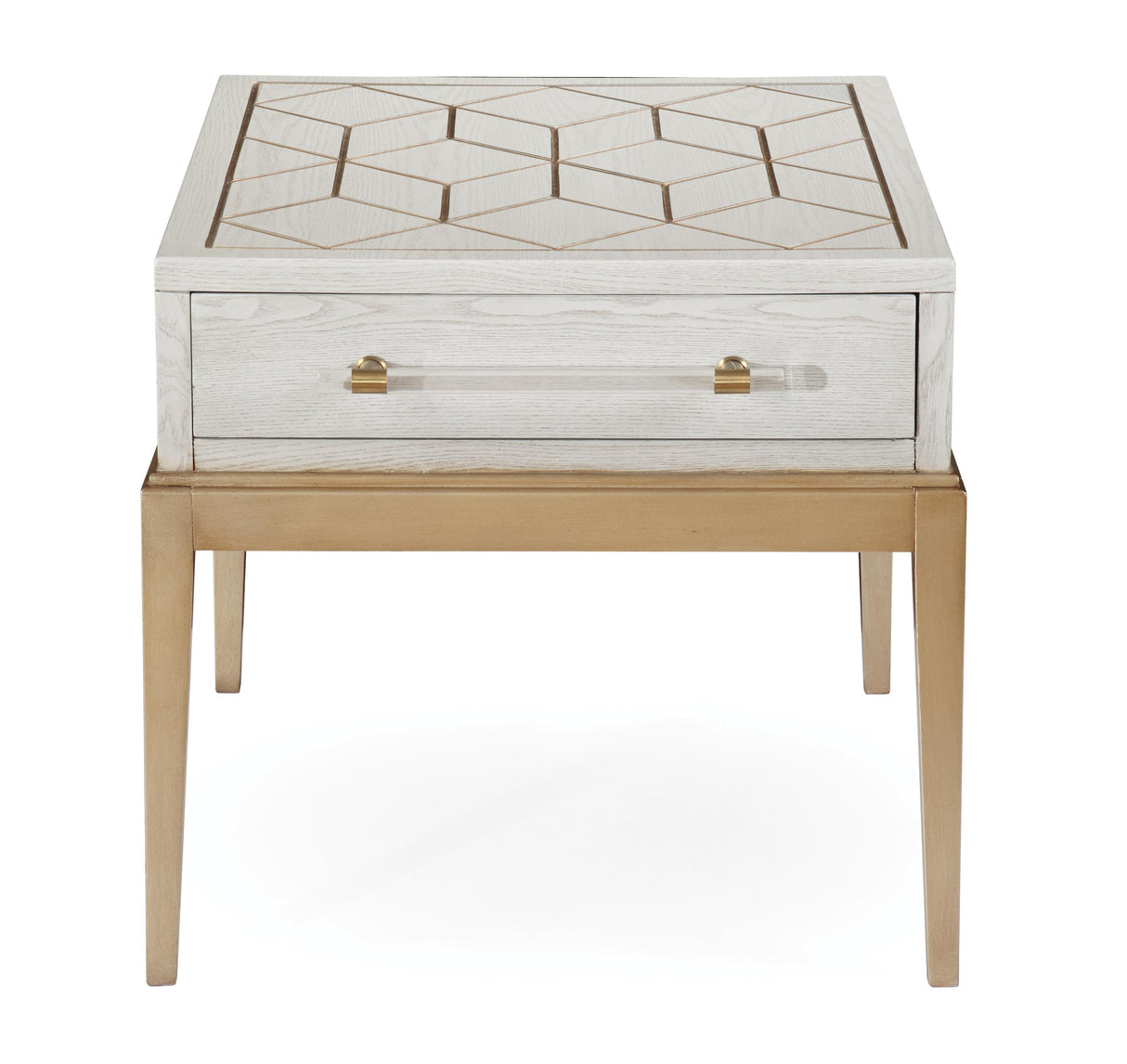 Bassett White Perrine White End Table