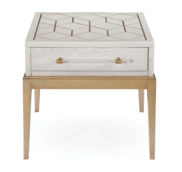 Bassett White Perrine White End Table