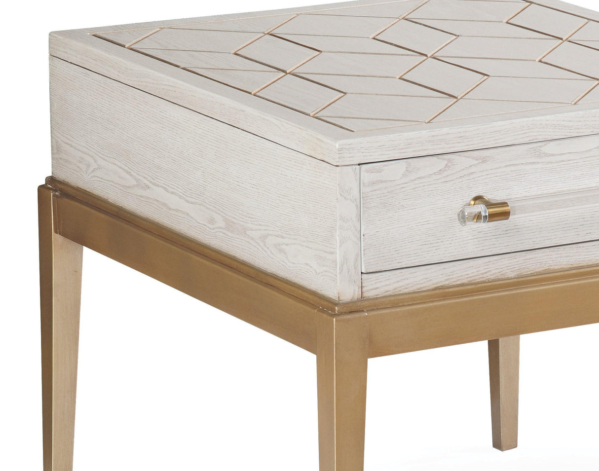 Bassett White Perrine White End Table