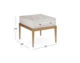 Bassett White Perrine White End Table