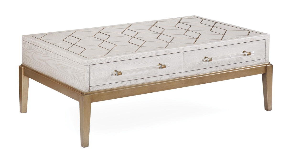 Bassett White Perrine White Cocktail Table