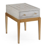 Bassett Gray Perrine Wood Chairside Table