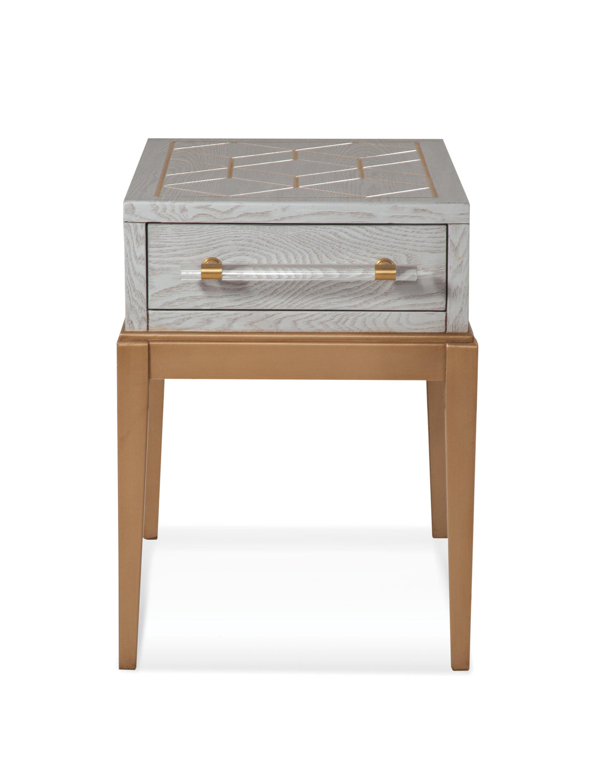 Bassett Gray Perrine Wood Chairside Table