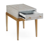 Bassett Gray Perrine Wood Chairside Table