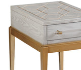 Bassett Gray Perrine Wood Chairside Table