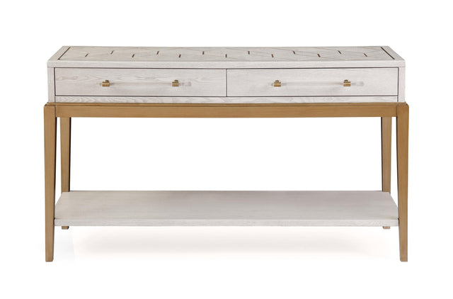Bassett White Perrine White Console Table