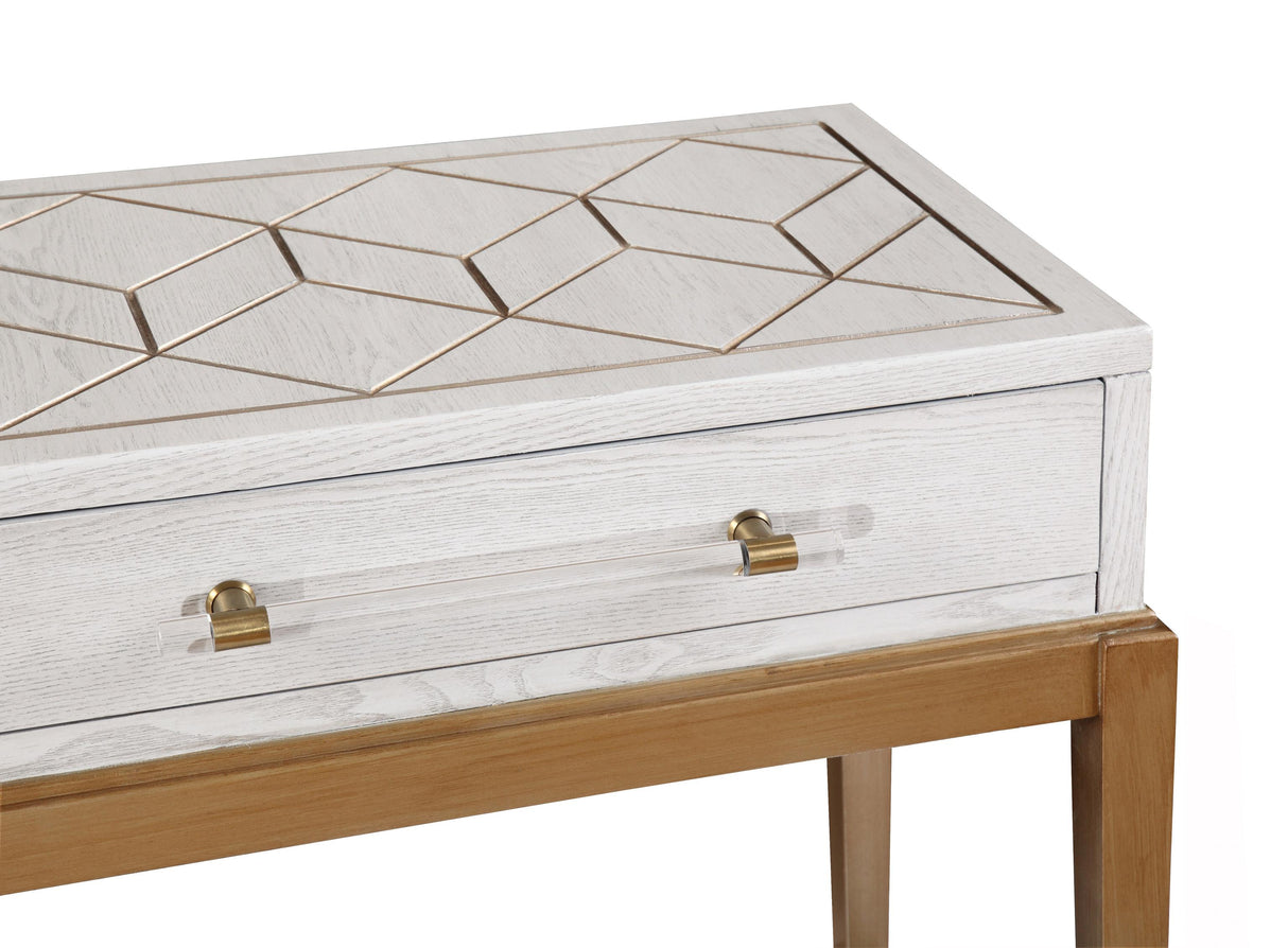 Bassett White Perrine White Console Table