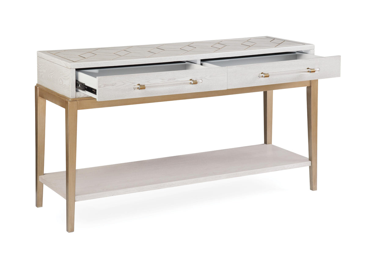 Bassett White Perrine White Console Table