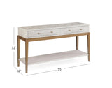 Bassett White Perrine White Console Table