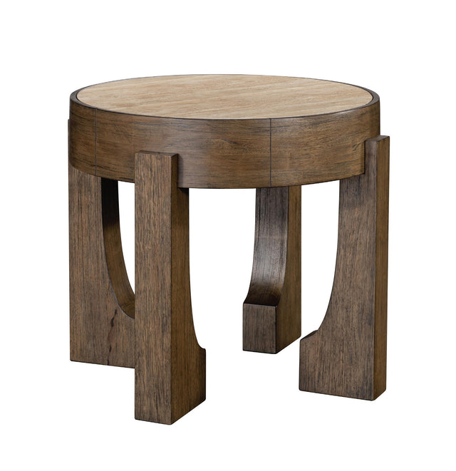 Bassett Espresso, Travertine Canyon End Table