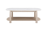 Bassett White Oak & White Marble Horizons Cocktail Table