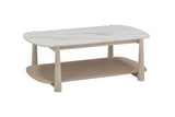 Bassett White Oak & White Marble Horizons Cocktail Table