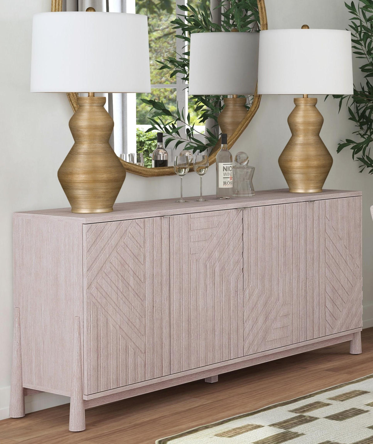 Bassett Cerused White Oak Horizons Server