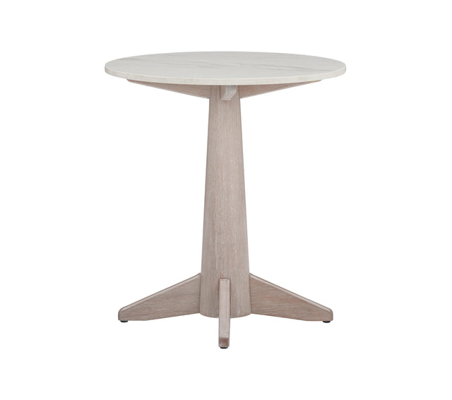 Bassett White Oak & White Marble Horizons End Table