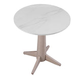 Bassett White Oak & White Marble Horizons End Table