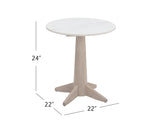 Bassett White Oak & White Marble Horizons End Table
