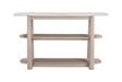 Bassett White Oak & White Marble Horizons Console Table