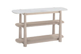 Bassett White Oak & White Marble Horizons Console Table