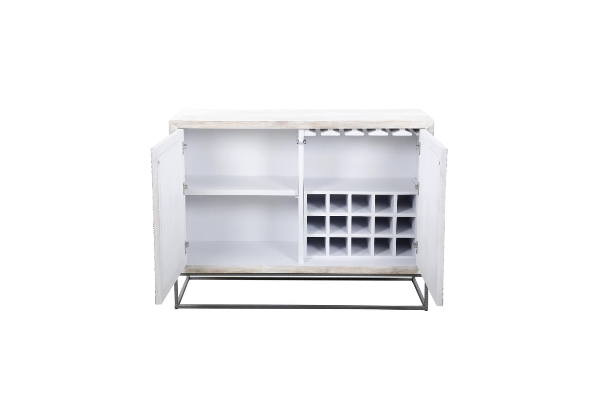 Bassett White Magnolia Bar Cabinet