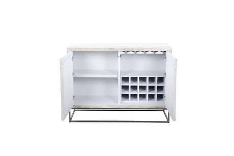 Bassett White Magnolia Bar Cabinet