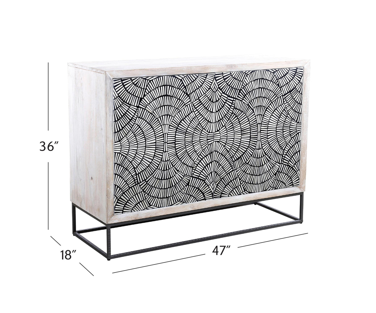 Bassett White Magnolia Bar Cabinet