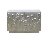 Bassett German Silver Petal Bar Cabinet