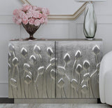 Bassett German Silver Petal Bar Cabinet
