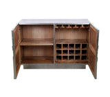 Bassett German Silver Petal Bar Cabinet
