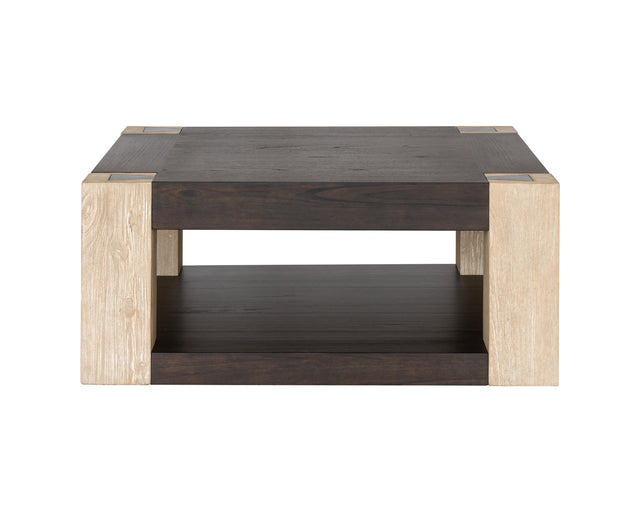 Bassett Carbon Mindi & Blonde Acacia Harmony Cocktail Table
