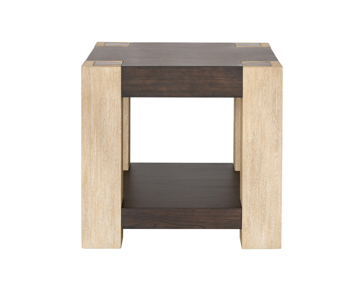 Bassett Carbon Mindi & Blonde Acacia Harmony End Table