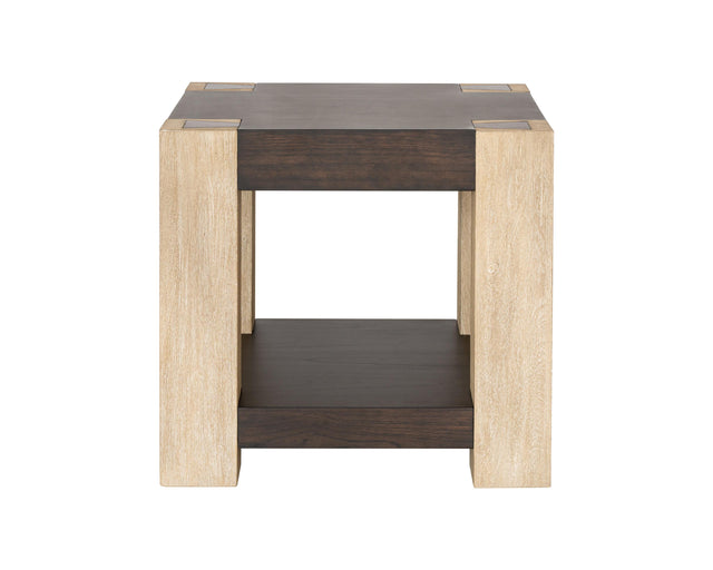 Bassett Carbon Mindi & Blonde Acacia Harmony End Table