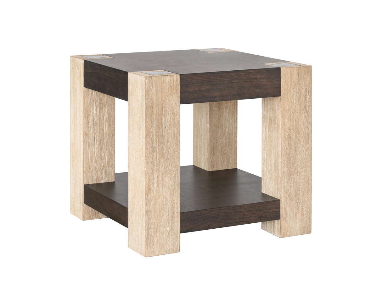 Bassett Carbon Mindi & Blonde Acacia Harmony End Table